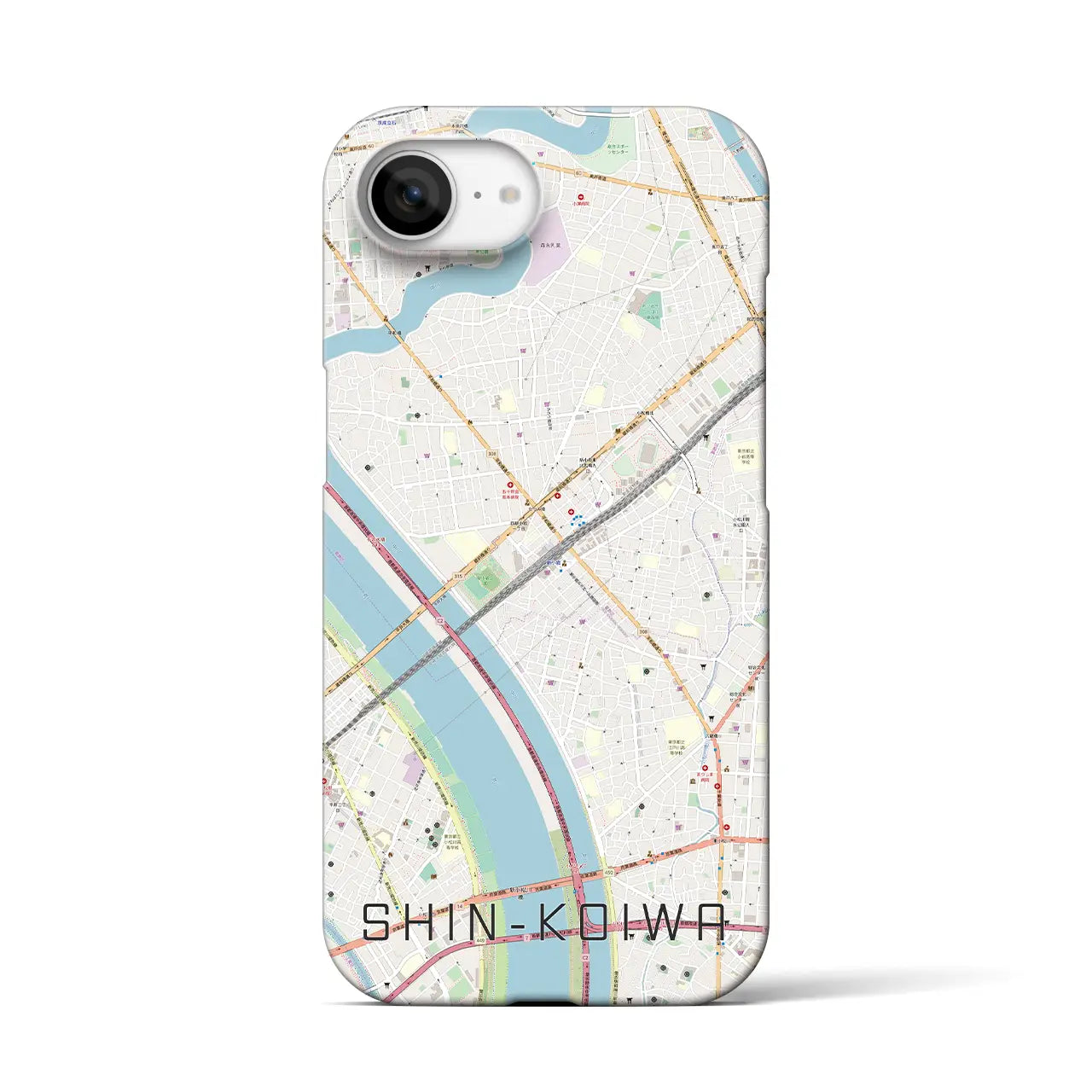 【新小岩(東京都)】地図柄iPhoneケース(バックカバータイプ)