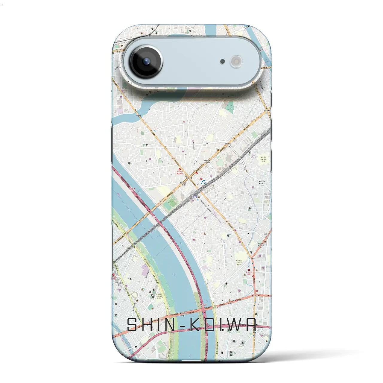 【新小岩(東京都)】地図柄iPhoneケース(バックカバータイプ)