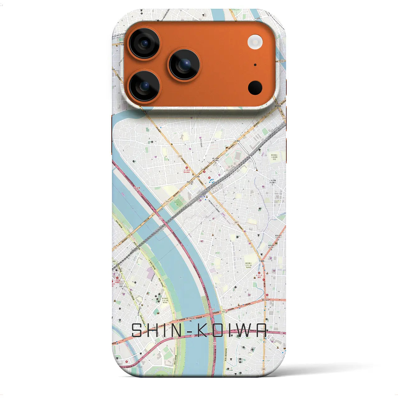 【新小岩(東京都)】地図柄iPhoneケース(バックカバータイプ)