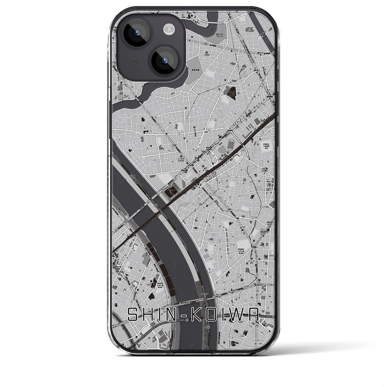【新小岩(東京都)】地図柄iPhoneケース(クリアタイプ)