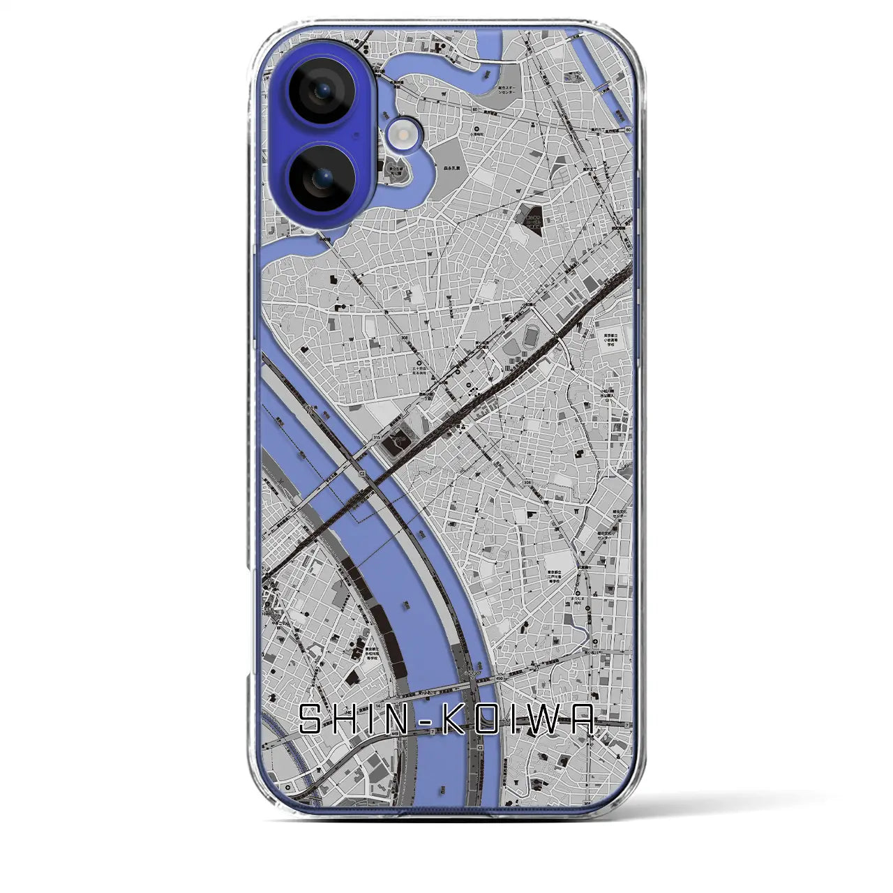 【新小岩(東京都)】地図柄iPhoneケース(クリアタイプ)