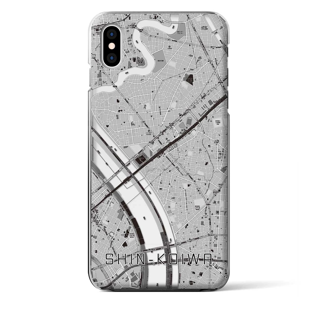 【新小岩(東京都)】地図柄iPhoneケース(クリアタイプ)