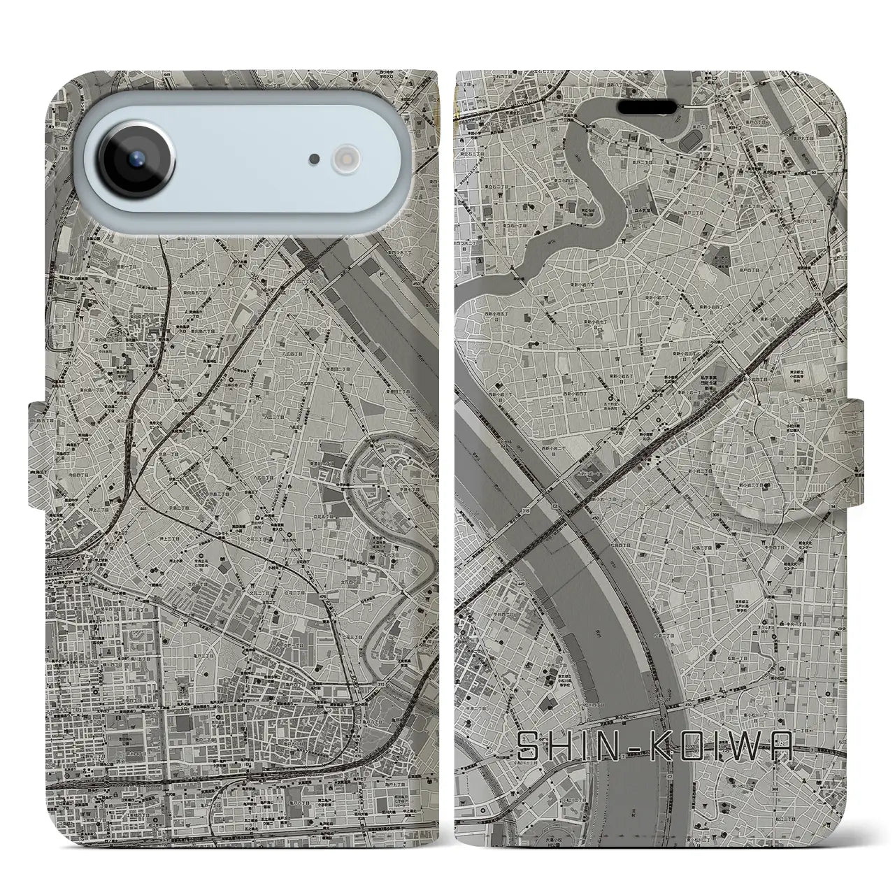 【新小岩(東京都)】地図柄iPhoneケース(手帳タイプ)