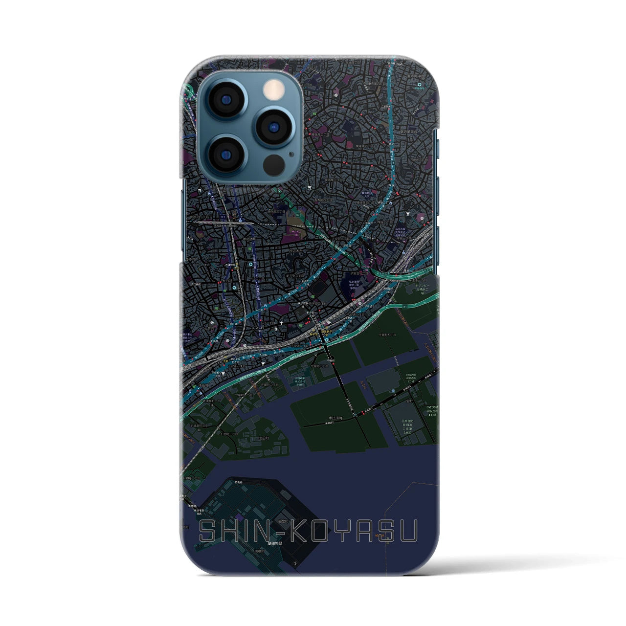 【新子安(神奈川県)】地図柄iPhoneケース(バックカバータイプ)