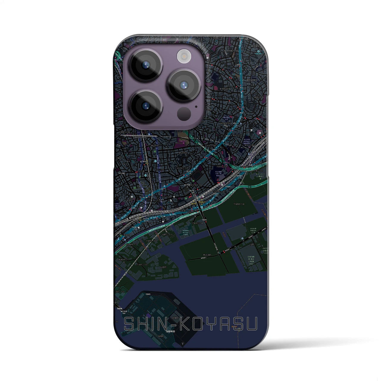 【新子安(神奈川県)】地図柄iPhoneケース(バックカバータイプ)