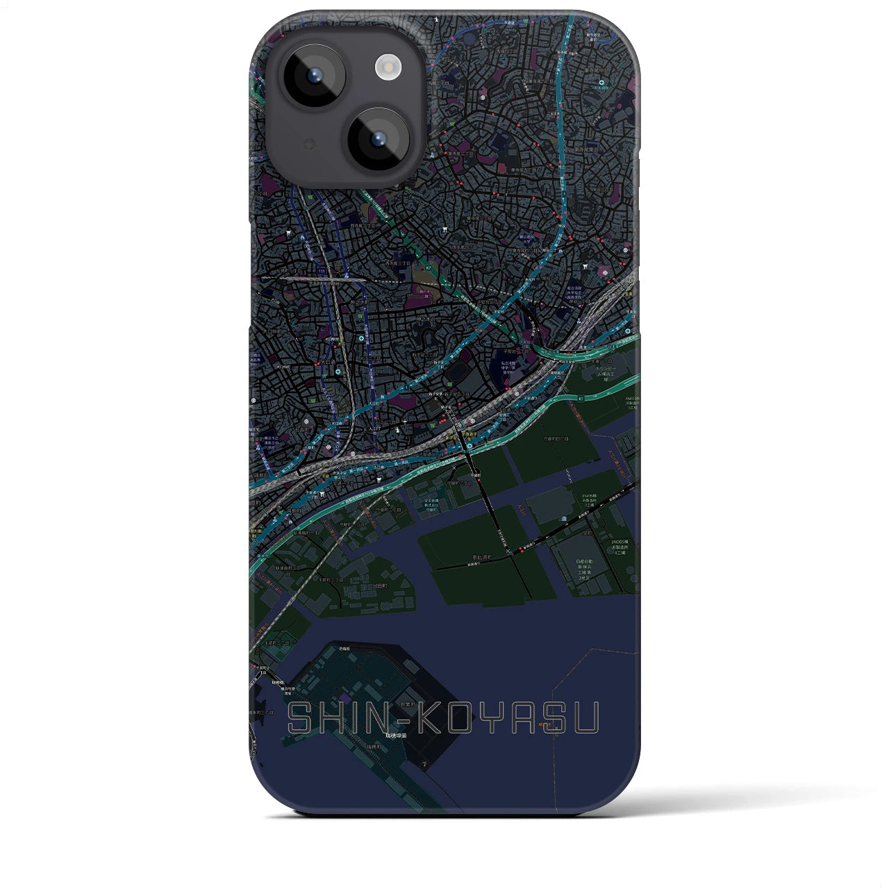 【新子安(神奈川県)】地図柄iPhoneケース(バックカバータイプ)