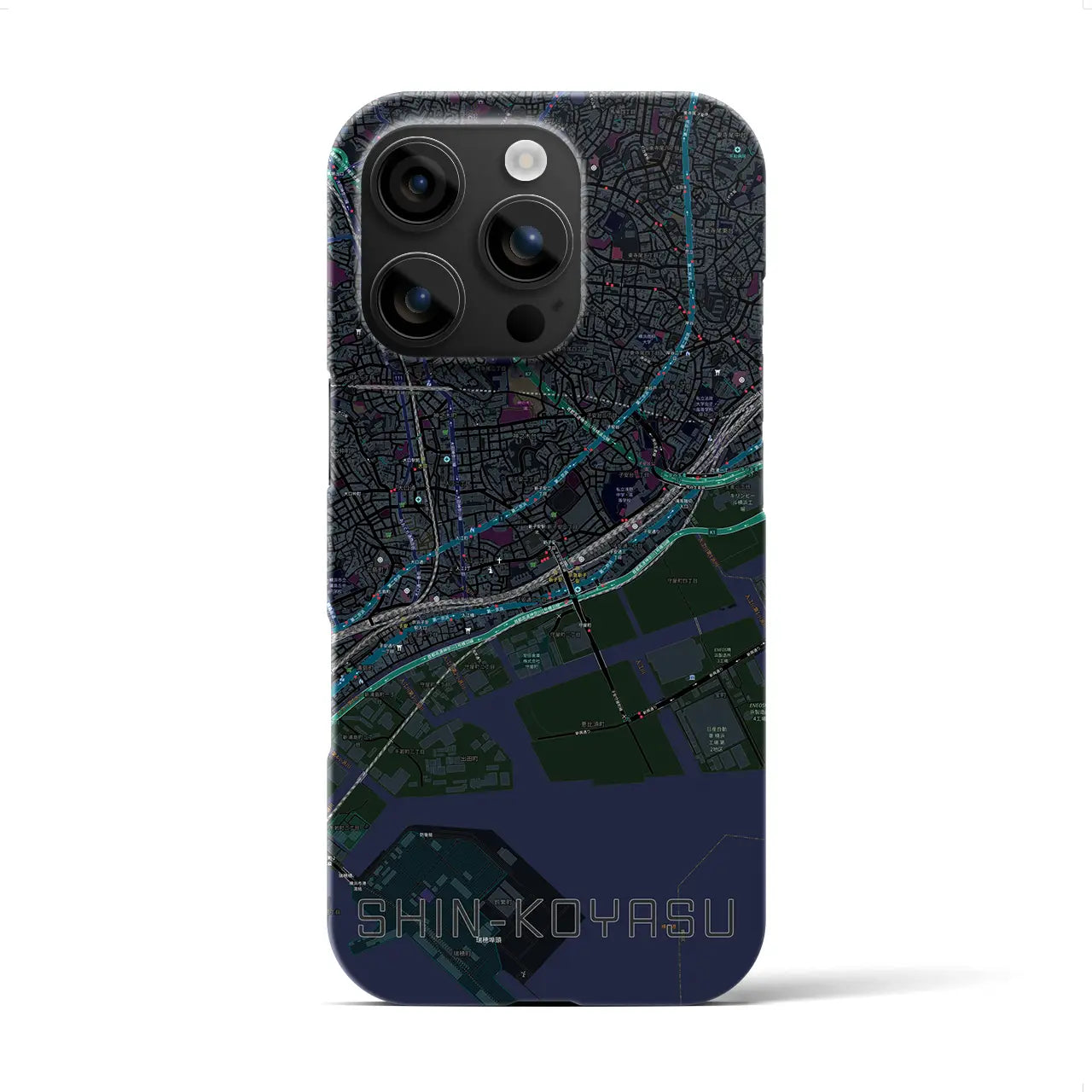 【新子安(神奈川県)】地図柄iPhoneケース(バックカバータイプ)