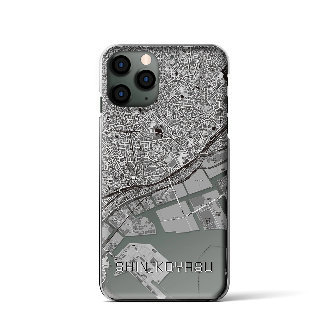 【新子安(神奈川県)】地図柄iPhoneケース(クリアタイプ)