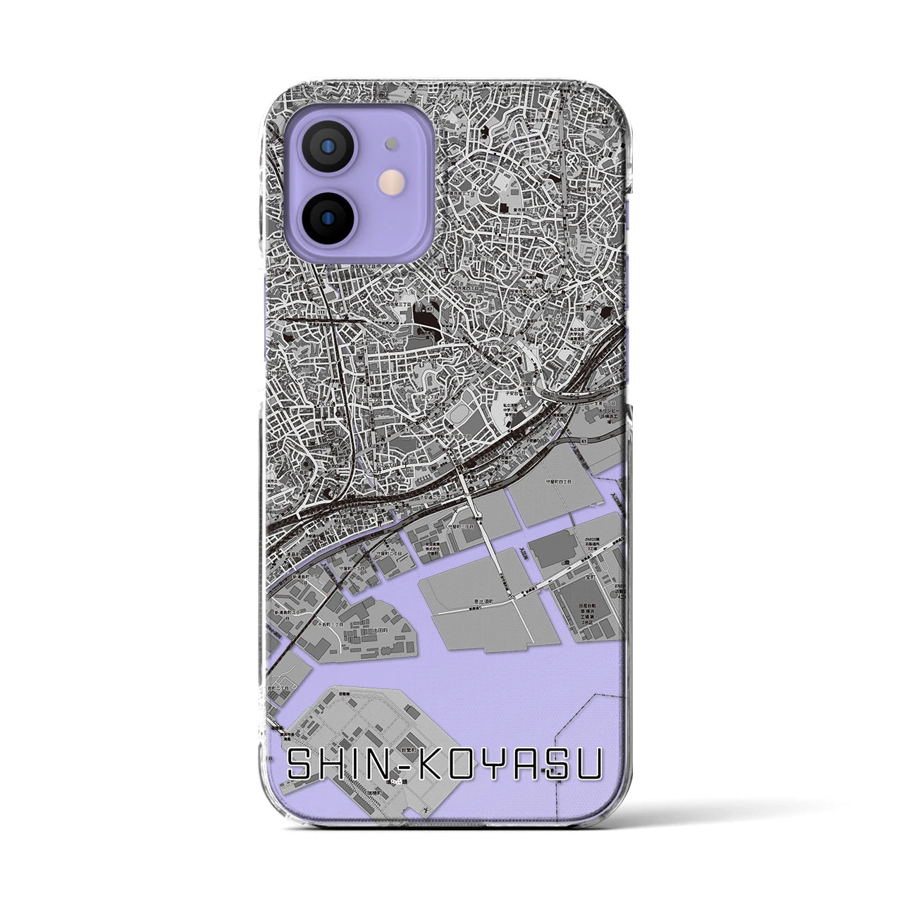 【新子安(神奈川県)】地図柄iPhoneケース(クリアタイプ)