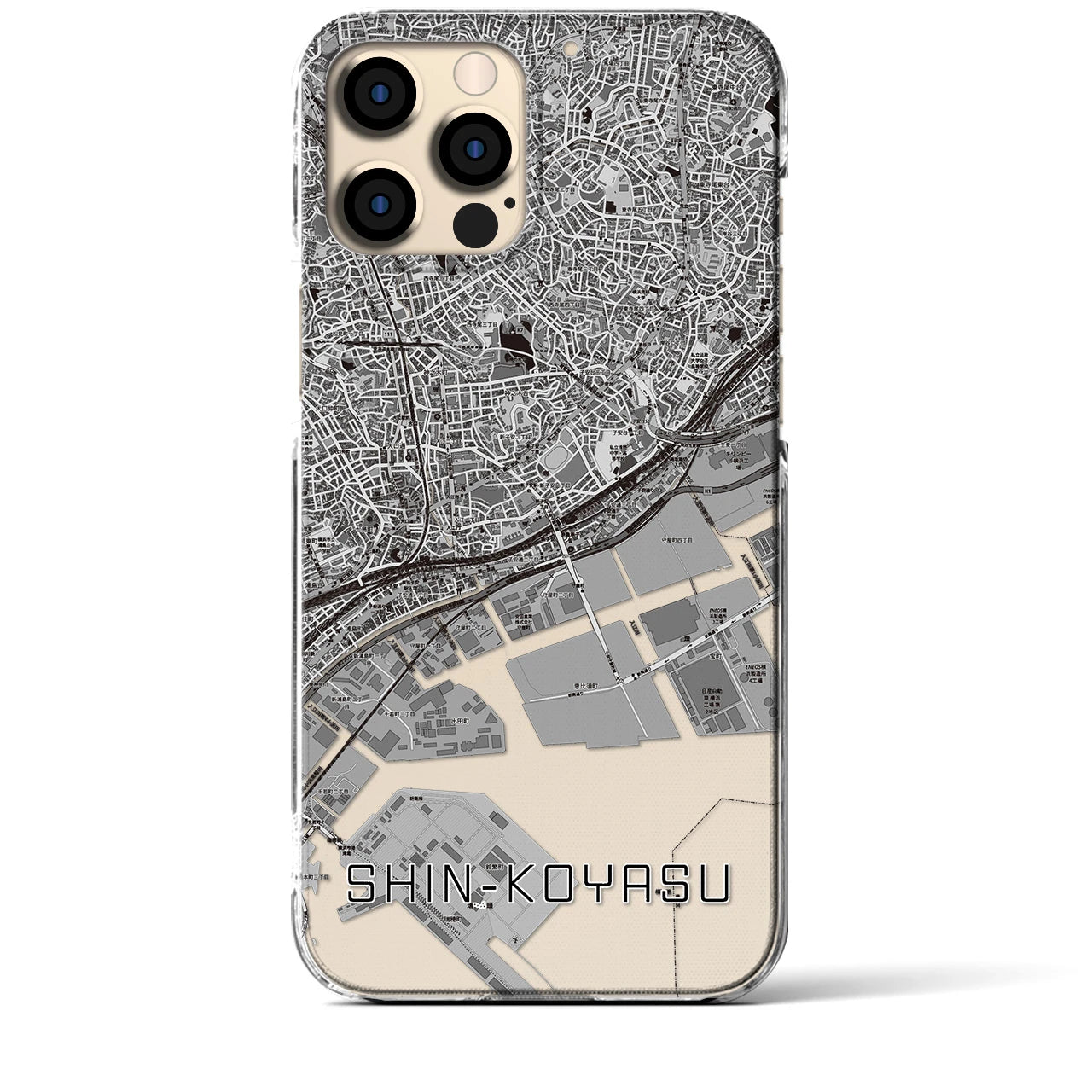 【新子安(神奈川県)】地図柄iPhoneケース(クリアタイプ)