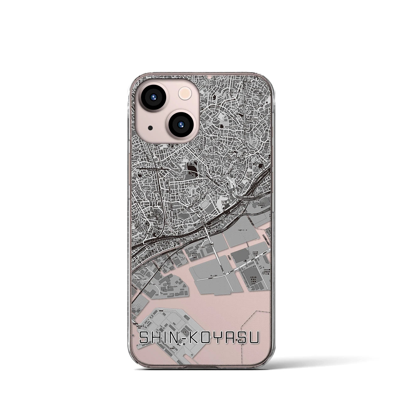 【新子安(神奈川県)】地図柄iPhoneケース(クリアタイプ)