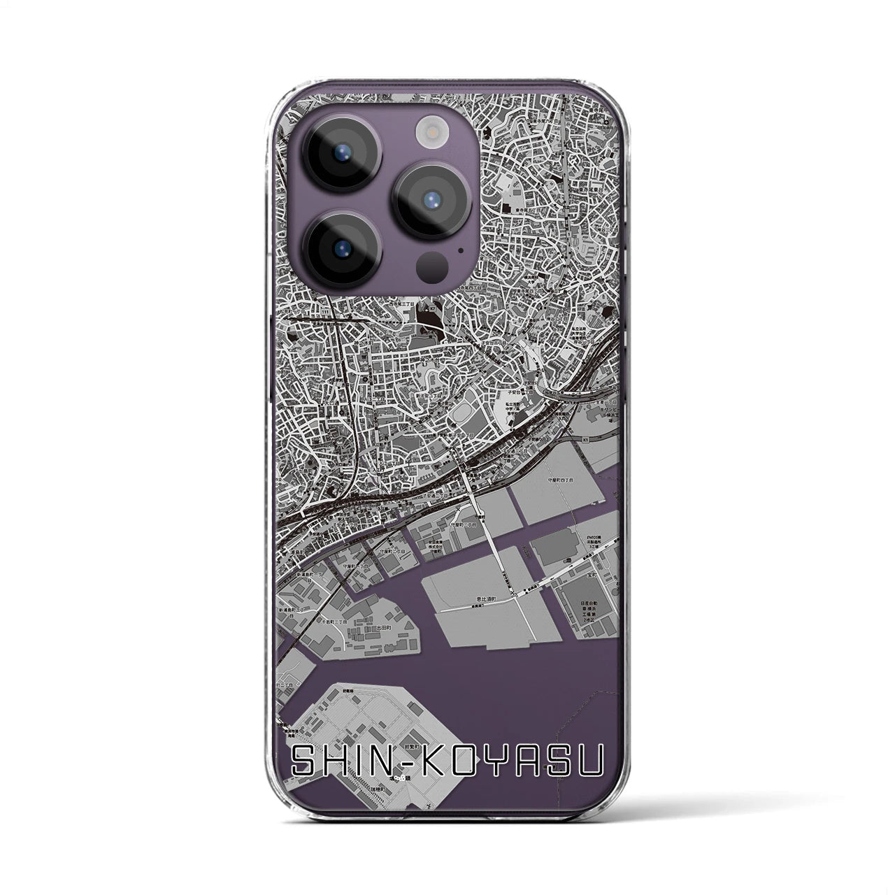 【新子安(神奈川県)】地図柄iPhoneケース(クリアタイプ)