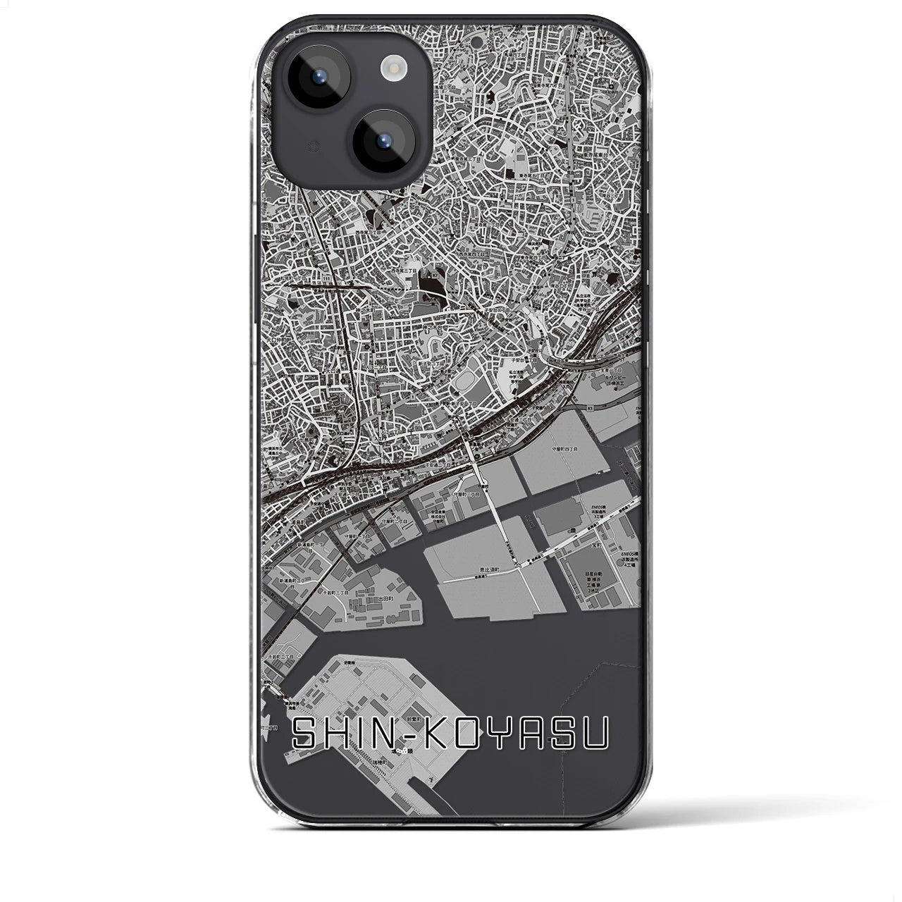 【新子安(神奈川県)】地図柄iPhoneケース(クリアタイプ)