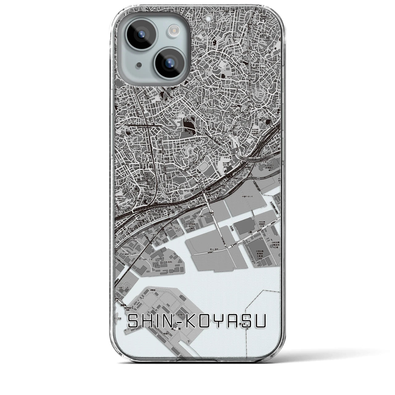 【新子安(神奈川県)】地図柄iPhoneケース(クリアタイプ)