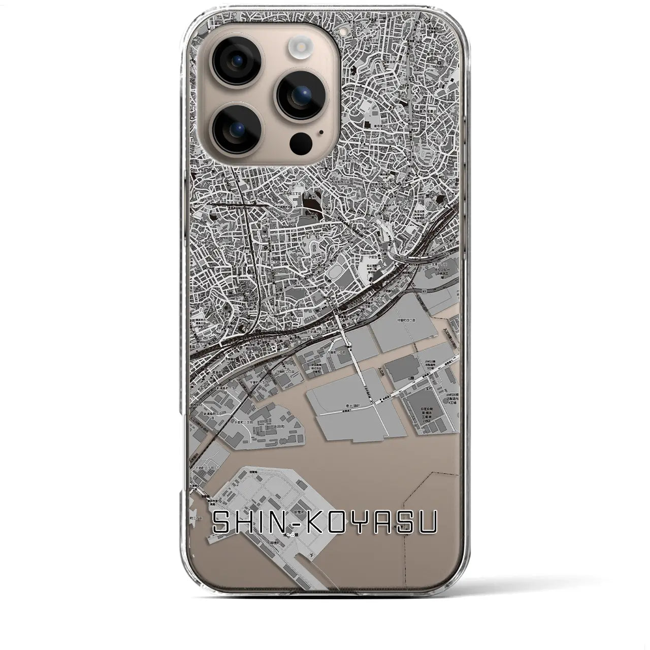 【新子安(神奈川県)】地図柄iPhoneケース(クリアタイプ)