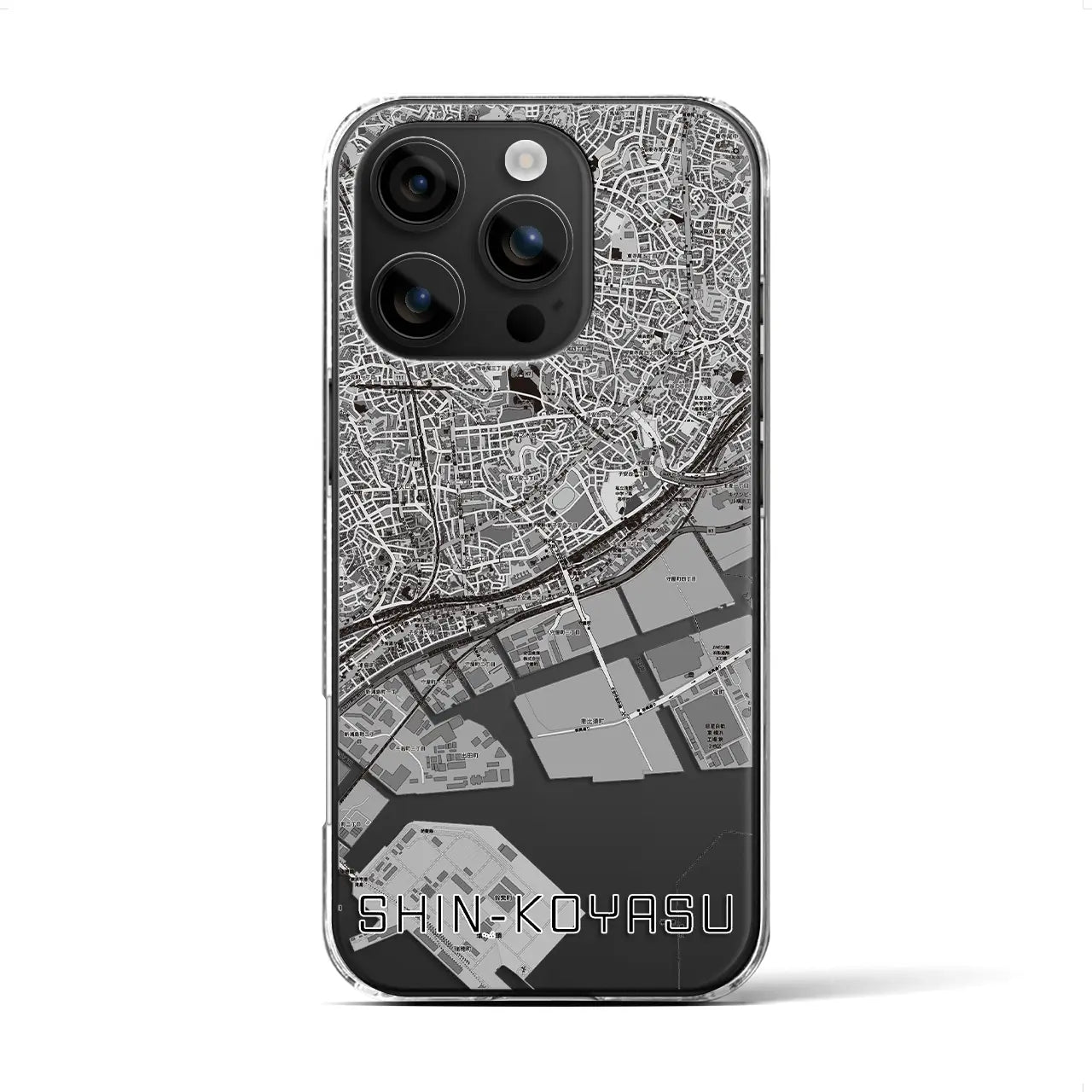 【新子安(神奈川県)】地図柄iPhoneケース(クリアタイプ)