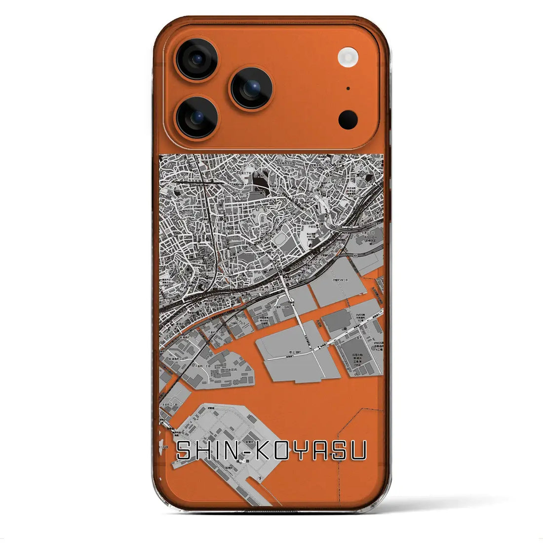 【新子安(神奈川県)】地図柄iPhoneケース(クリアタイプ)