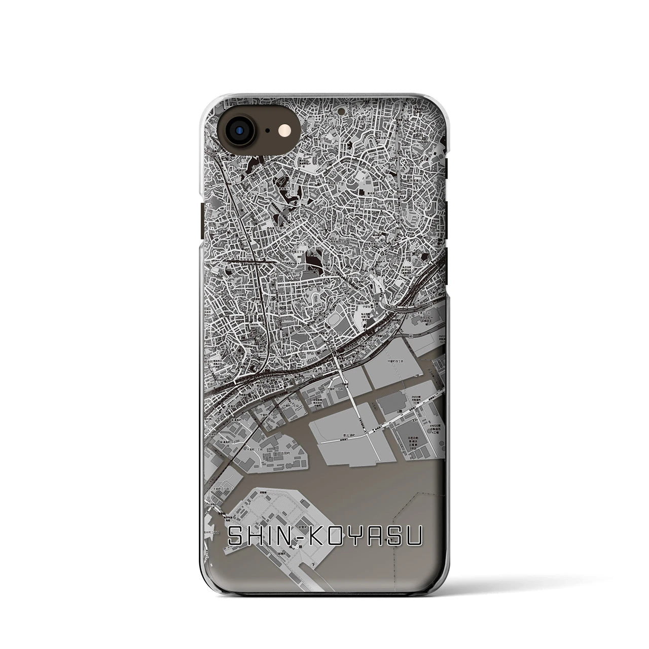【新子安(神奈川県)】地図柄iPhoneケース(クリアタイプ)