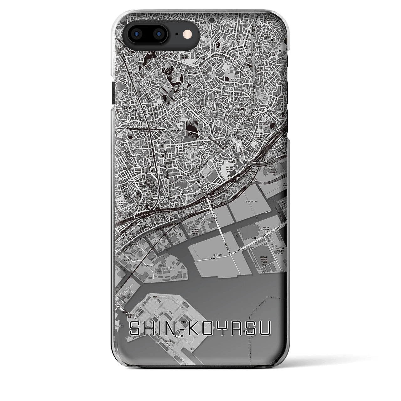 【新子安(神奈川県)】地図柄iPhoneケース(クリアタイプ)