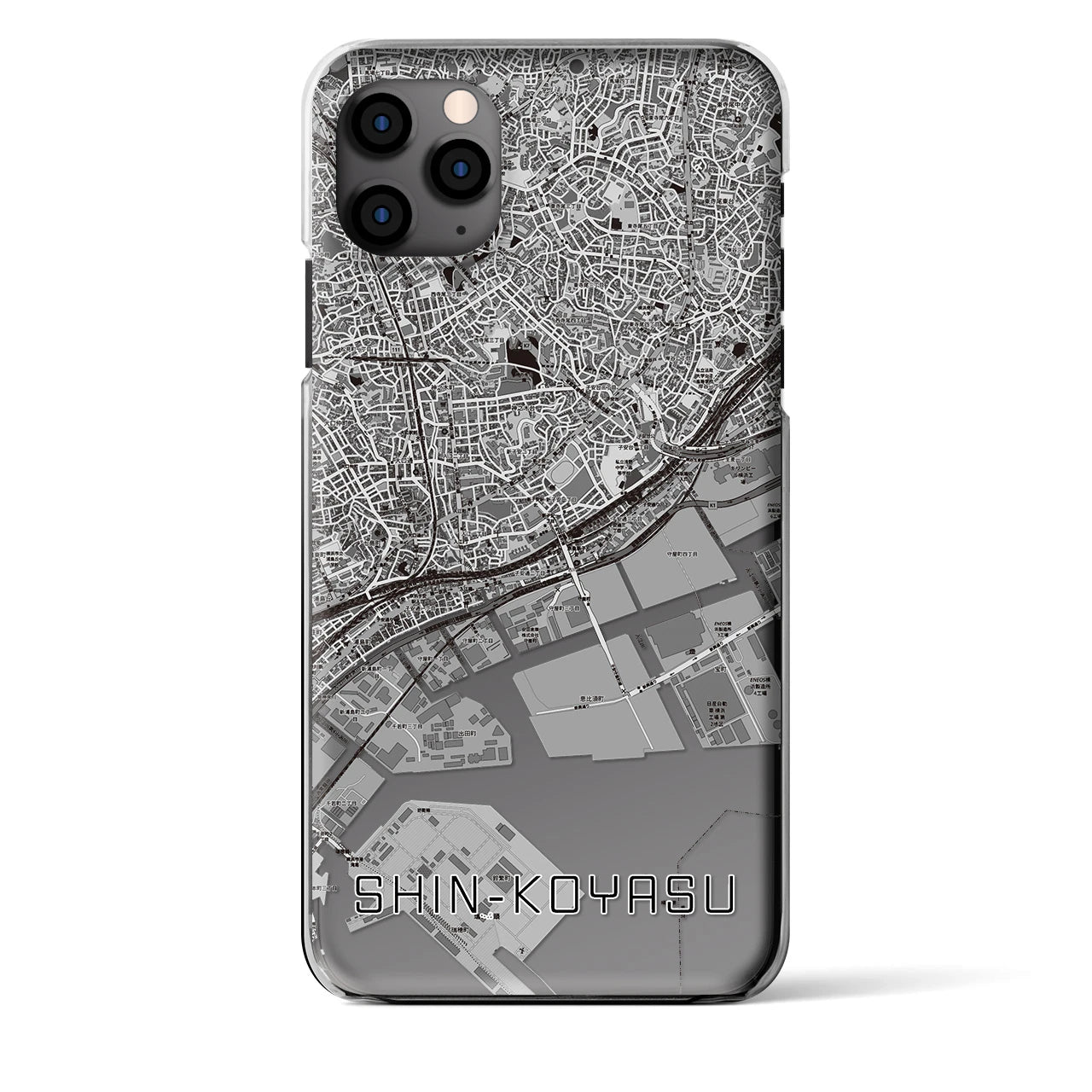【新子安(神奈川県)】地図柄iPhoneケース(クリアタイプ)