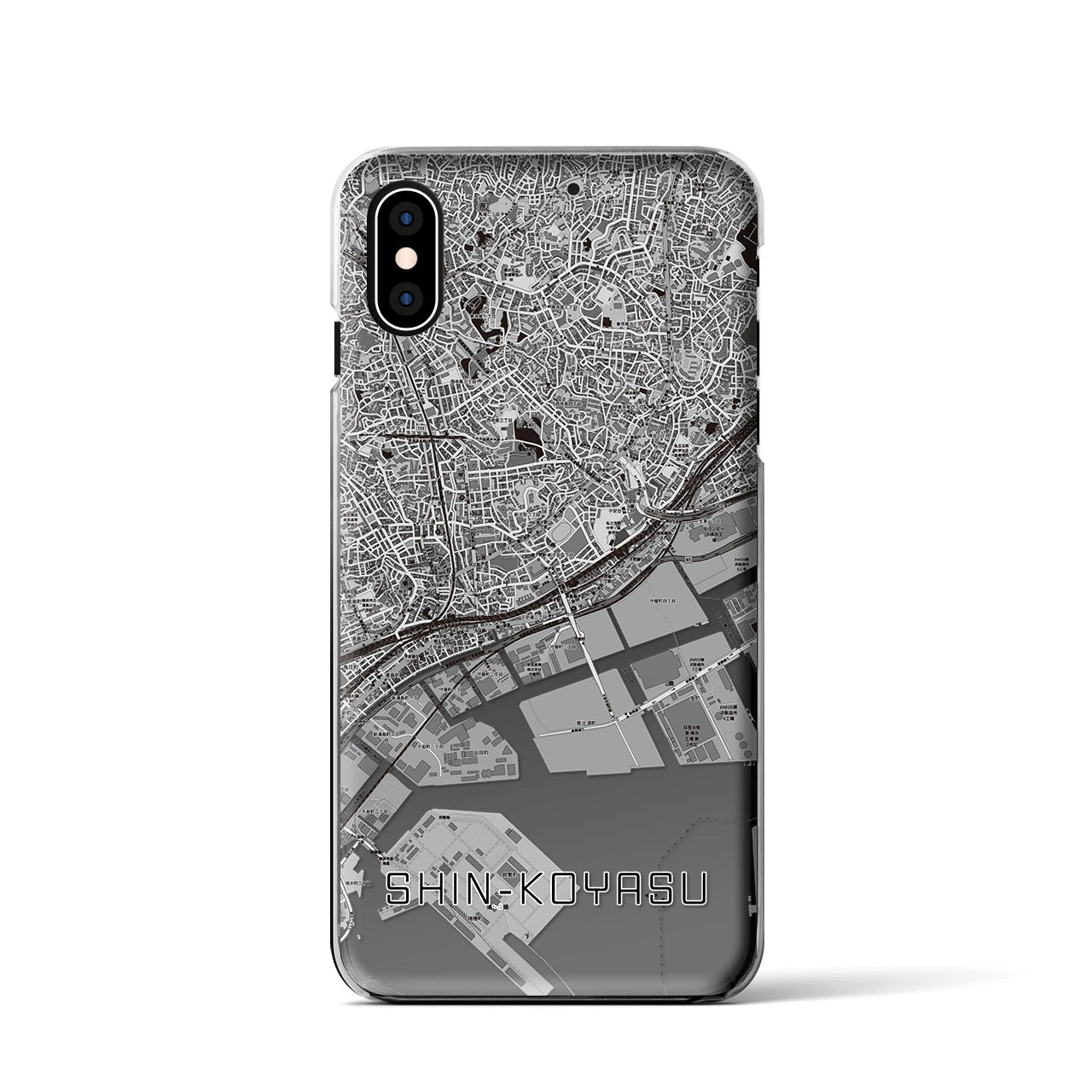 【新子安(神奈川県)】地図柄iPhoneケース(クリアタイプ)