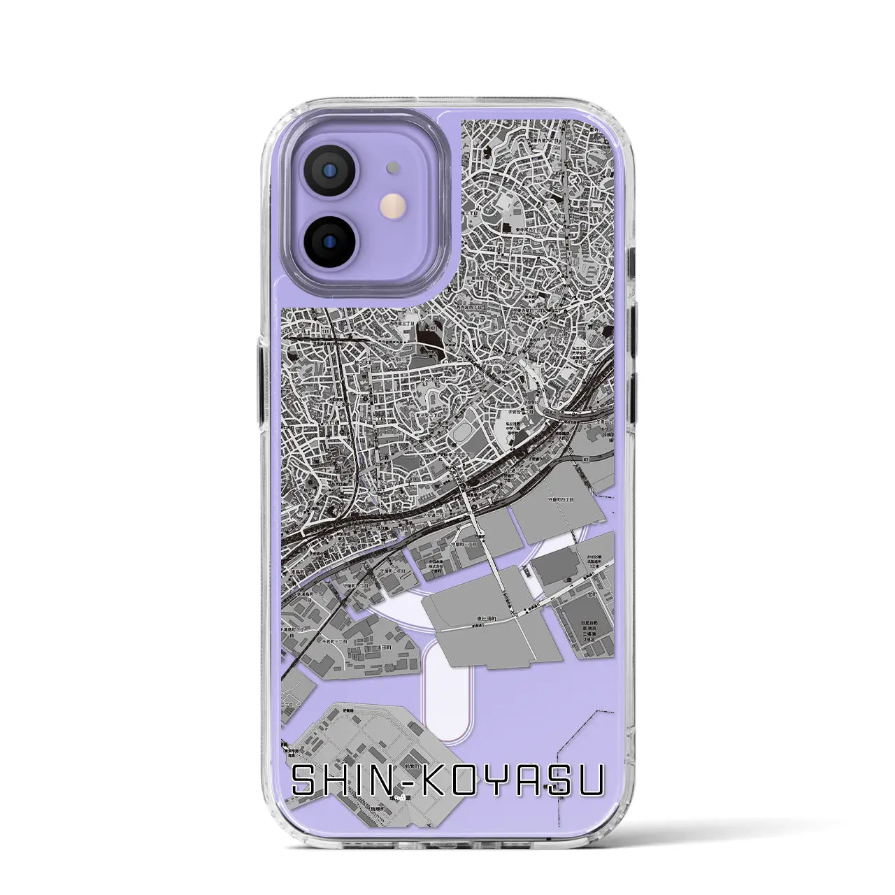 【新子安(神奈川県)】地図柄iPhoneケース(MagSafeタイプ)