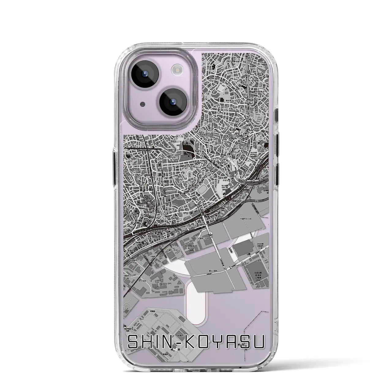 【新子安(神奈川県)】地図柄iPhoneケース(MagSafeタイプ)