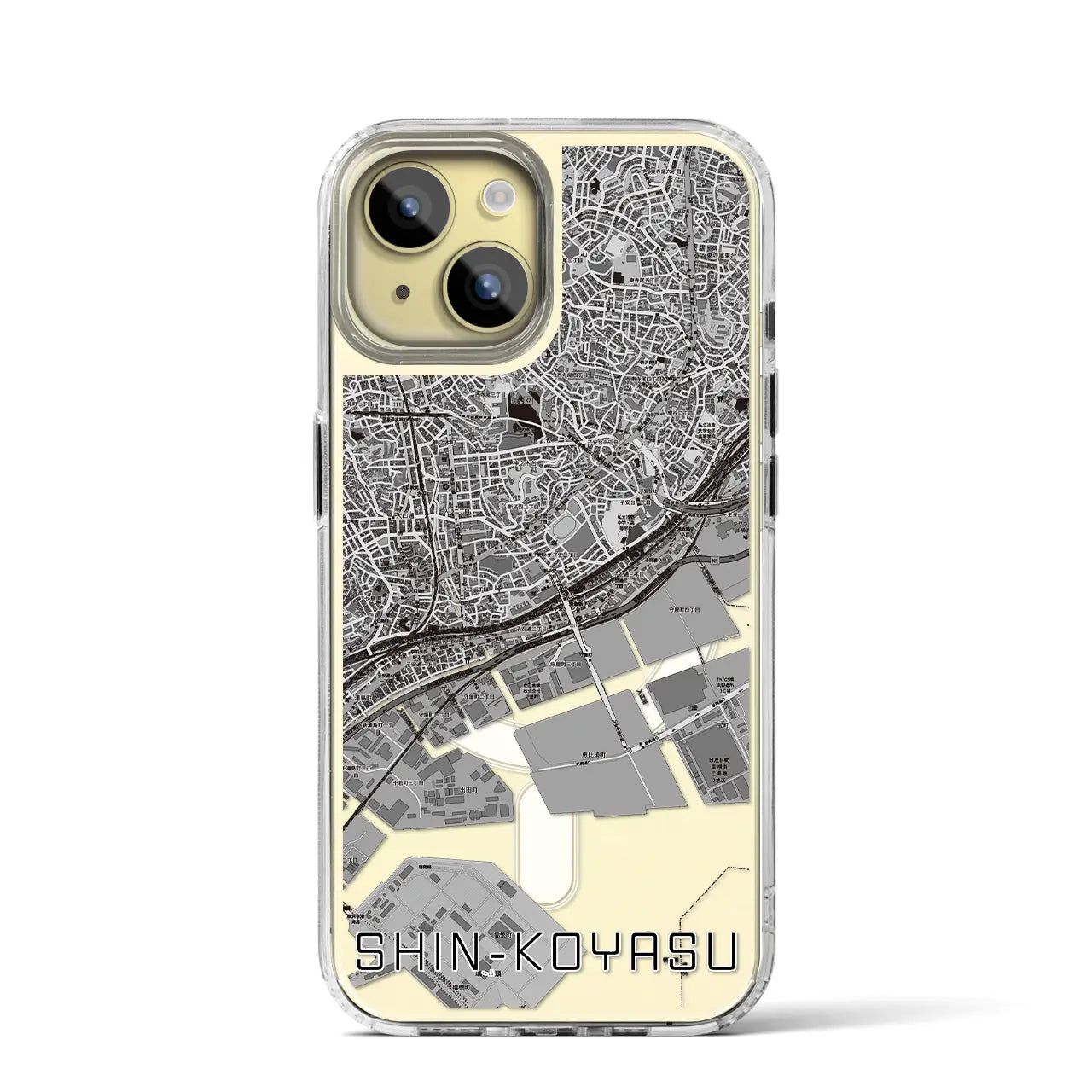 【新子安(神奈川県)】地図柄iPhoneケース(MagSafeタイプ)