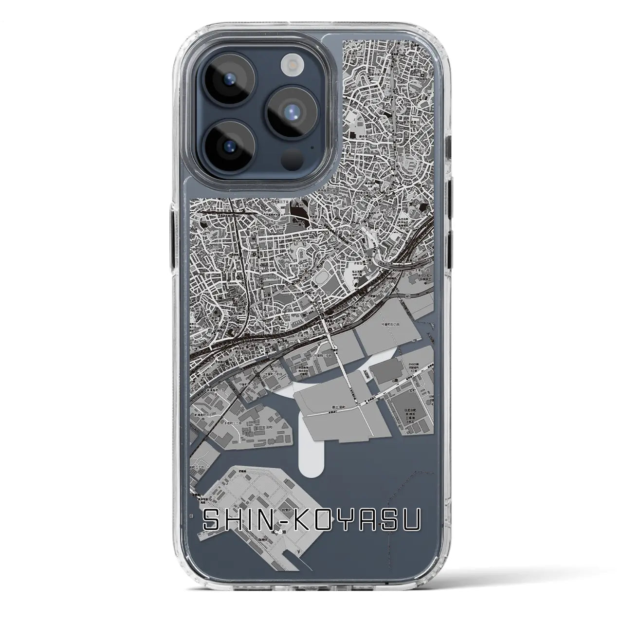 【新子安(神奈川県)】地図柄iPhoneケース(MagSafeタイプ)