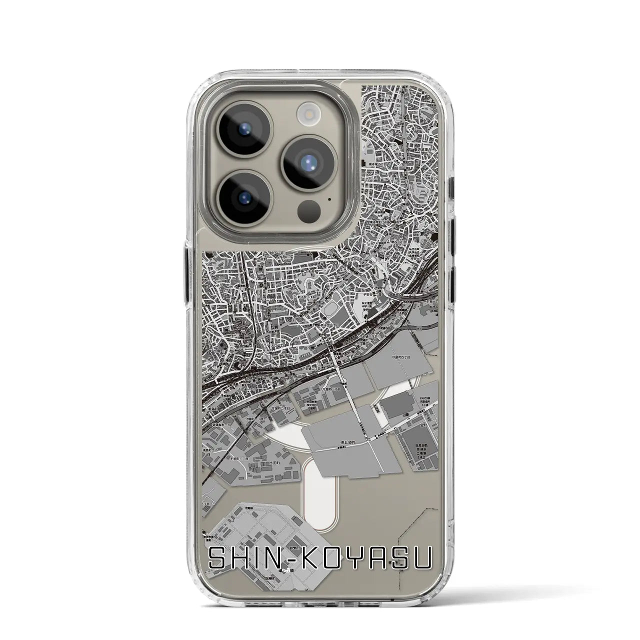 【新子安(神奈川県)】地図柄iPhoneケース(MagSafeタイプ)