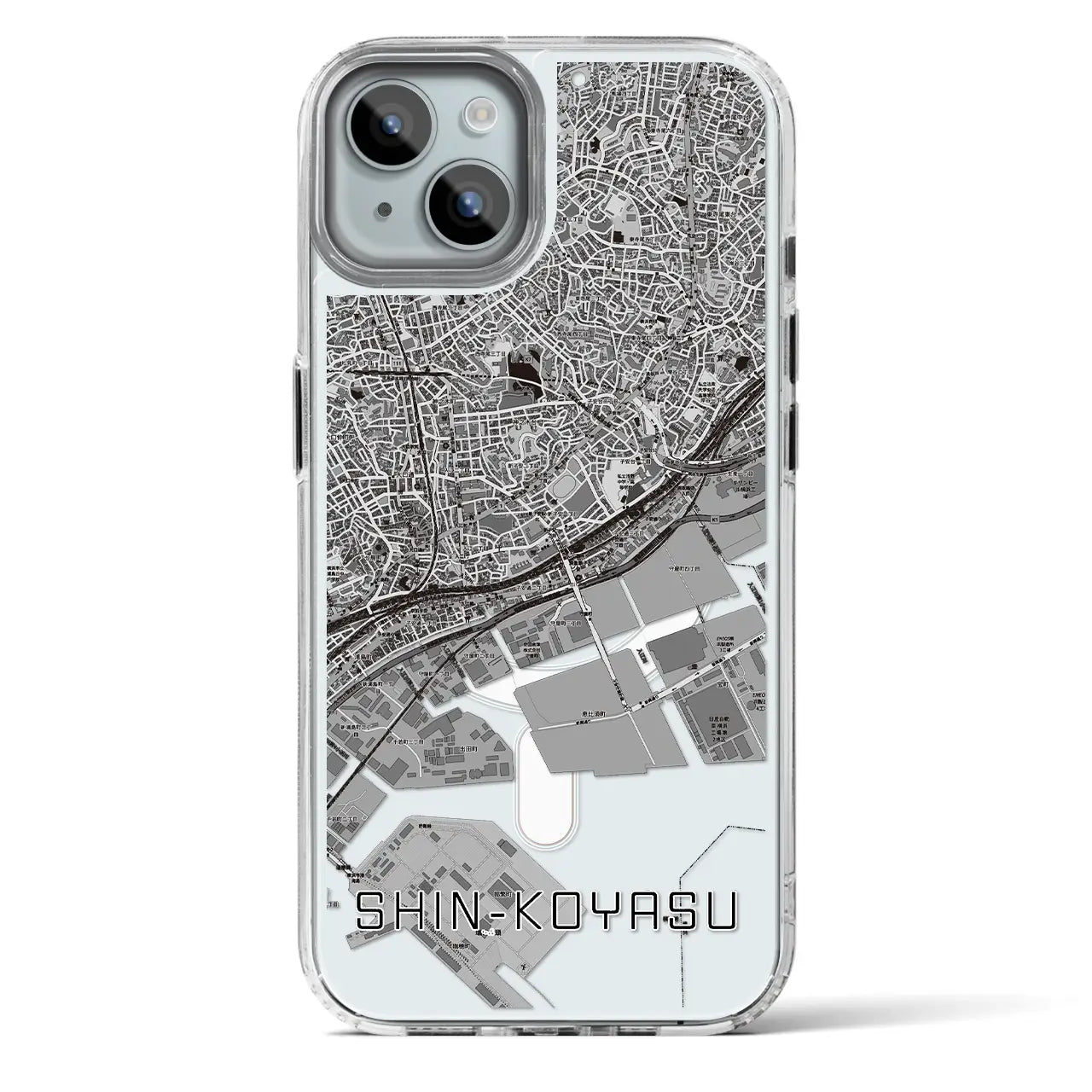 【新子安(神奈川県)】地図柄iPhoneケース(MagSafeタイプ)