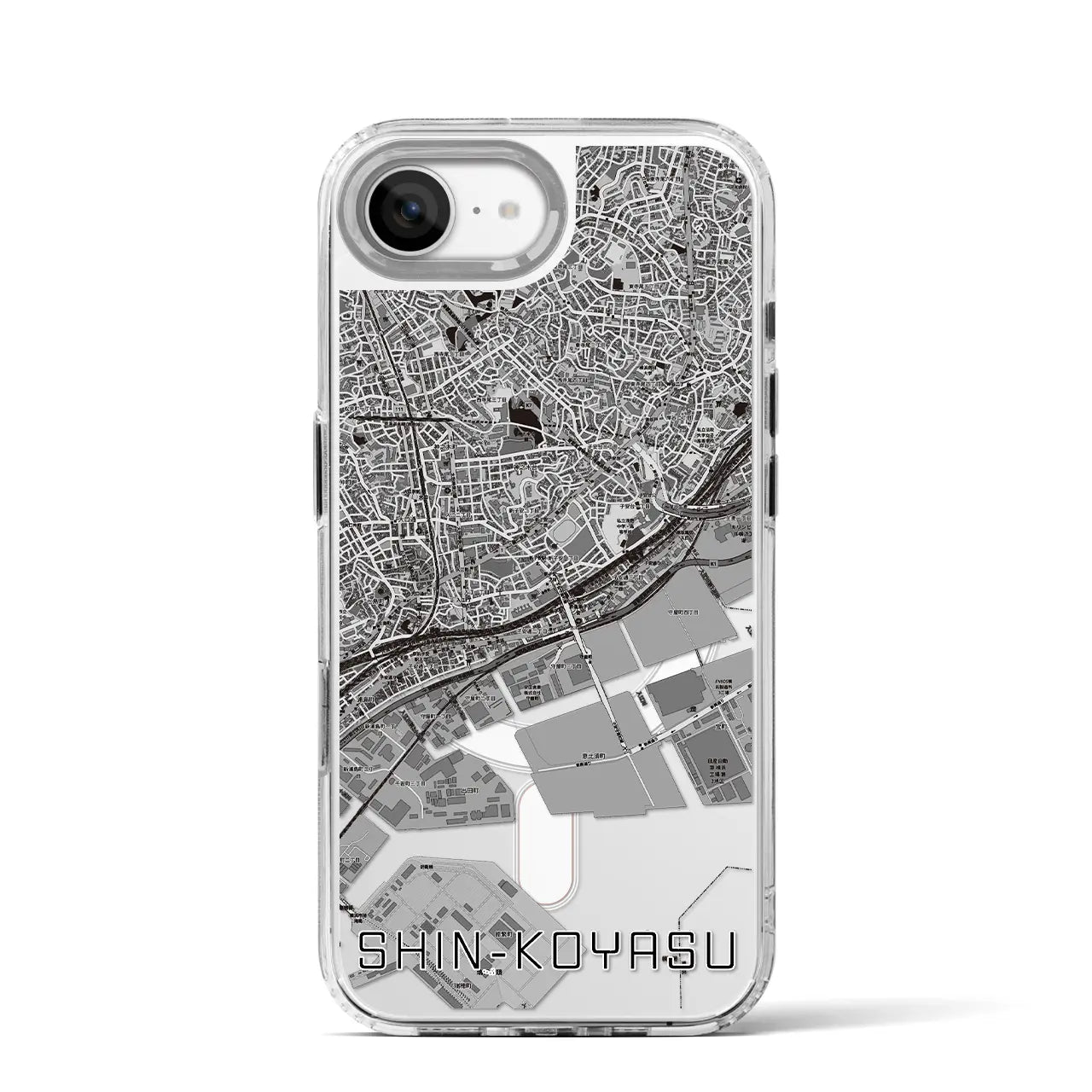 【新子安(神奈川県)】地図柄iPhoneケース(MagSafeタイプ)