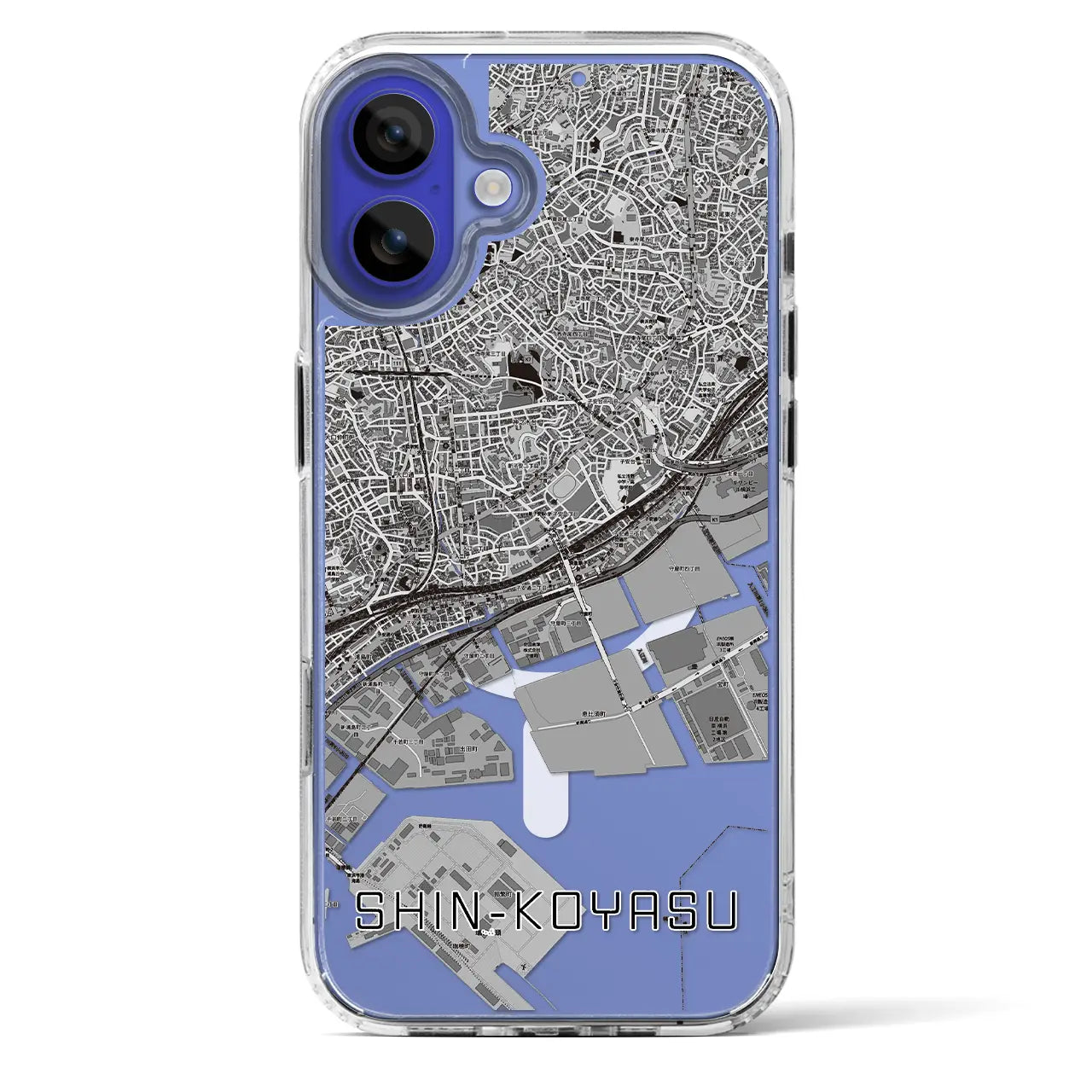 【新子安(神奈川県)】地図柄iPhoneケース(MagSafeタイプ)
