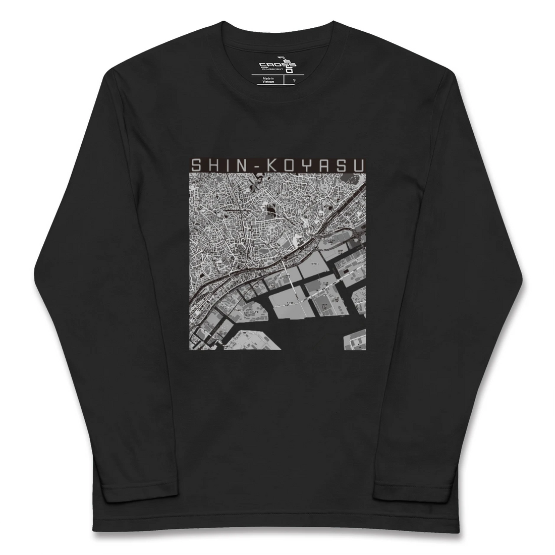 【新子安(神奈川県)】地図柄ロングスリーブTシャツ