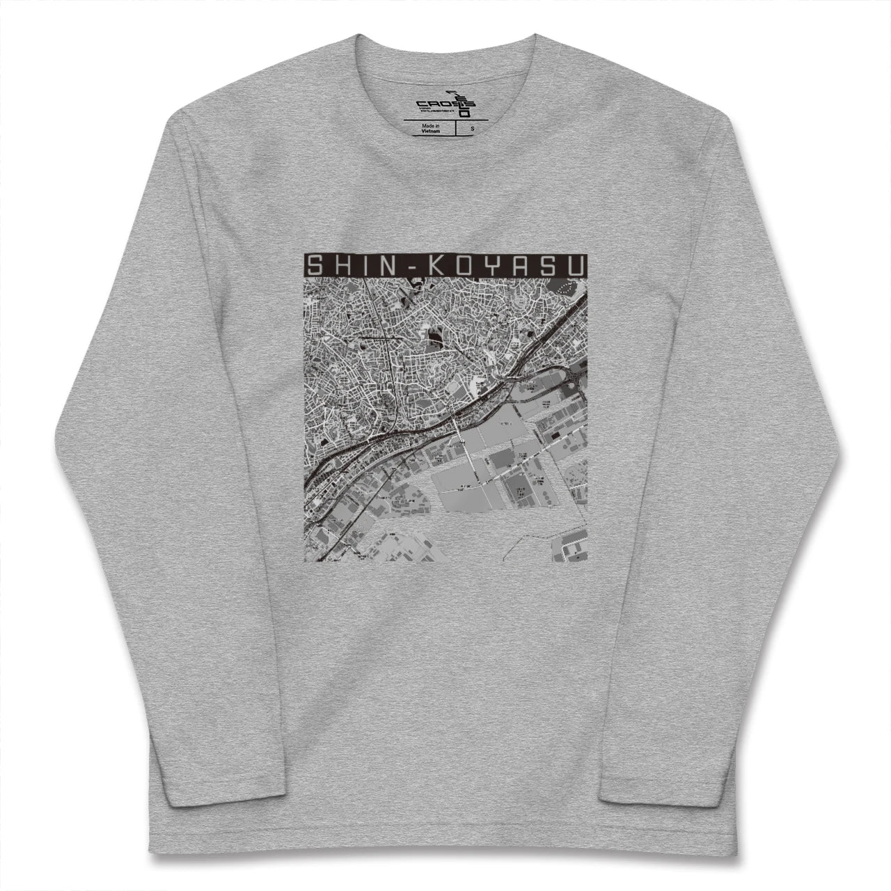 【新子安(神奈川県)】地図柄ロングスリーブTシャツ