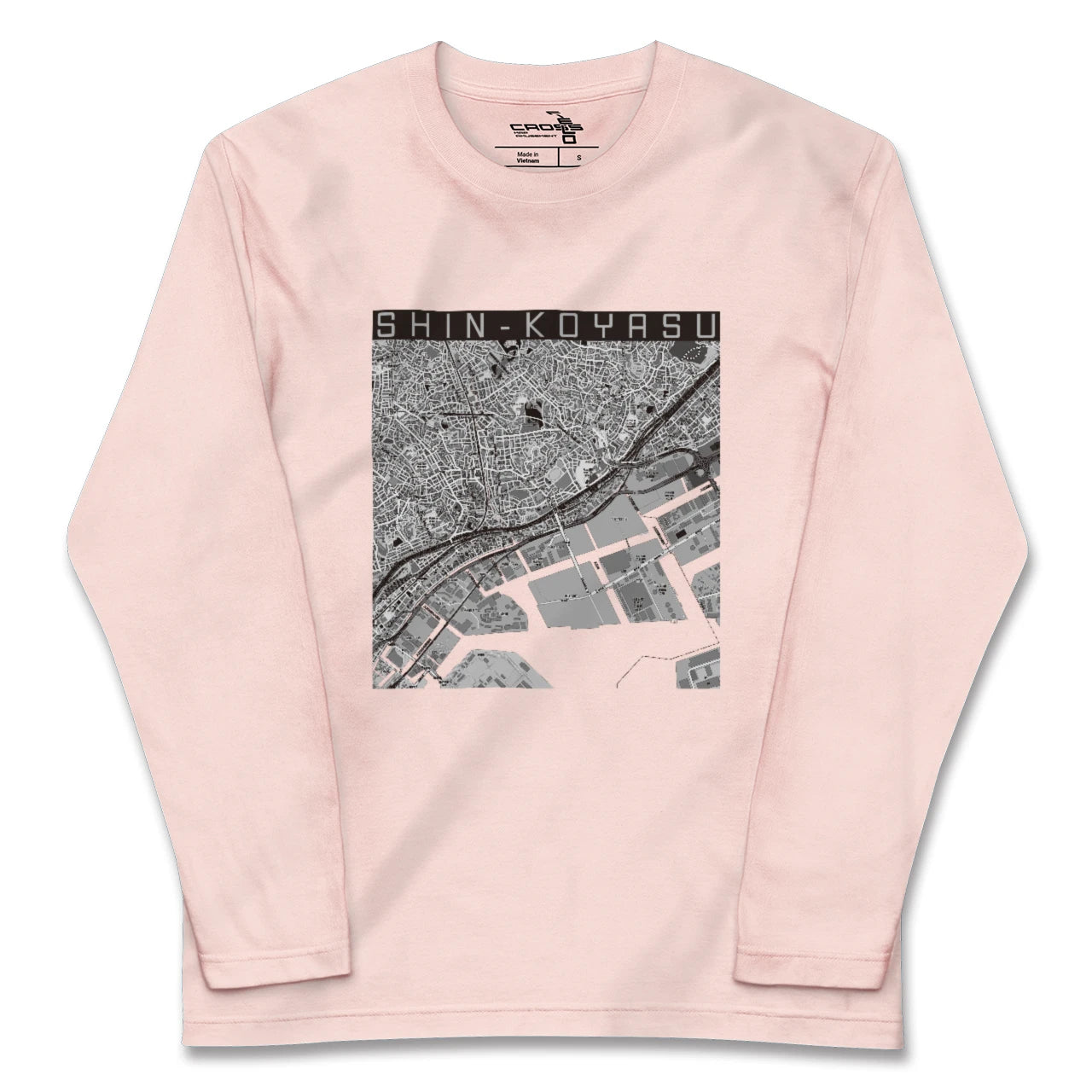 【新子安(神奈川県)】地図柄ロングスリーブTシャツ