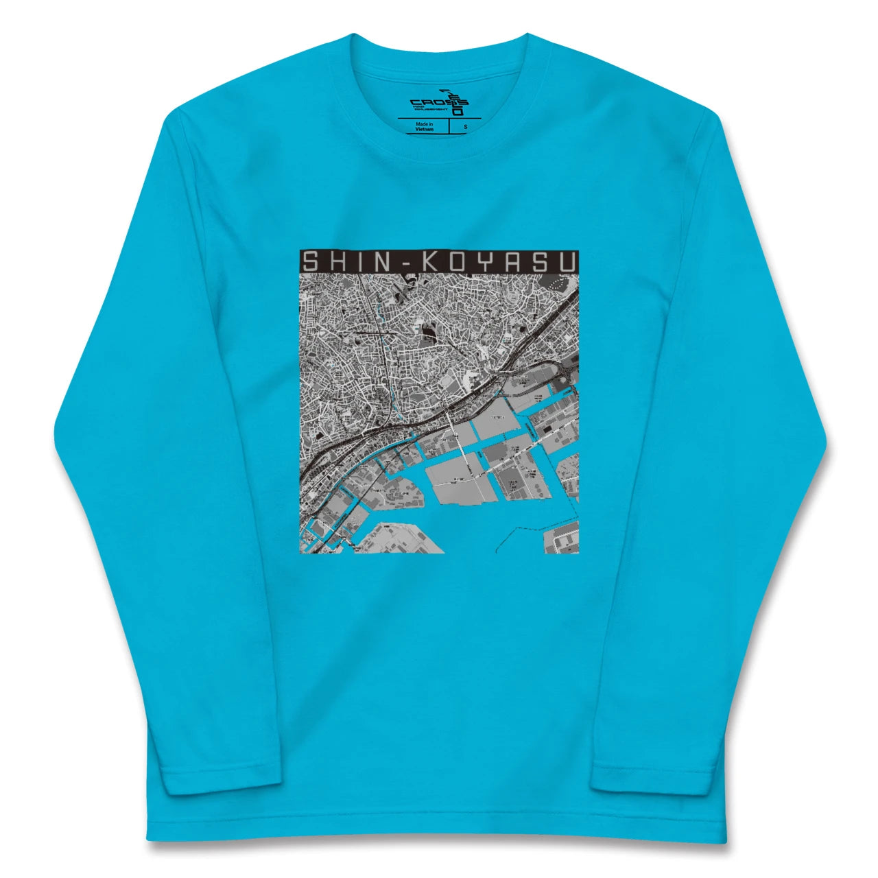 【新子安(神奈川県)】地図柄ロングスリーブTシャツ