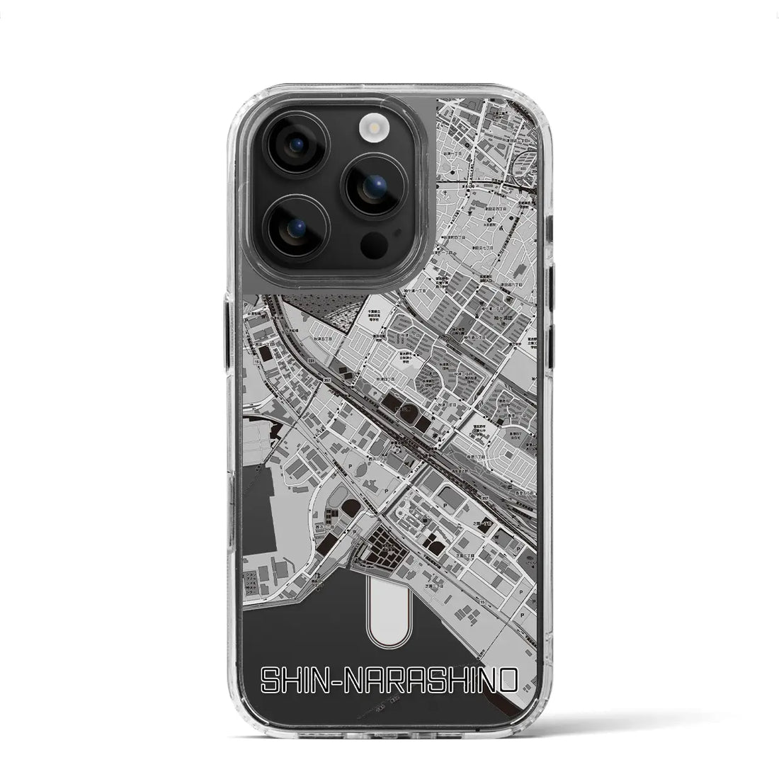 【新習志野(千葉県)】地図柄iPhoneケース(MagSafeタイプ)