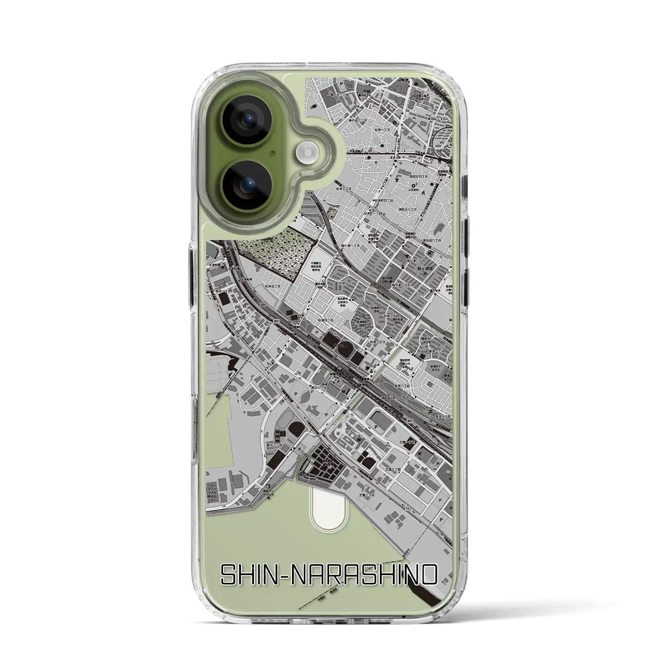 【新習志野(千葉県)】地図柄iPhoneケース(MagSafeタイプ)