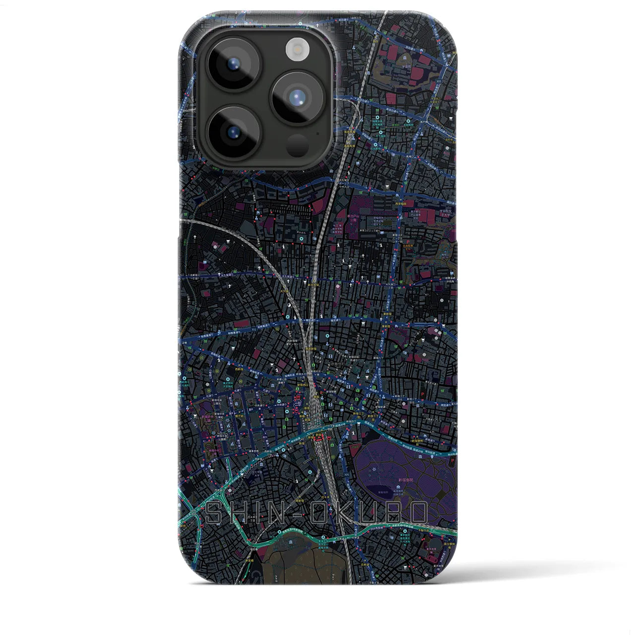 【新大久保(東京都)】地図柄iPhoneケース(バックカバータイプ)