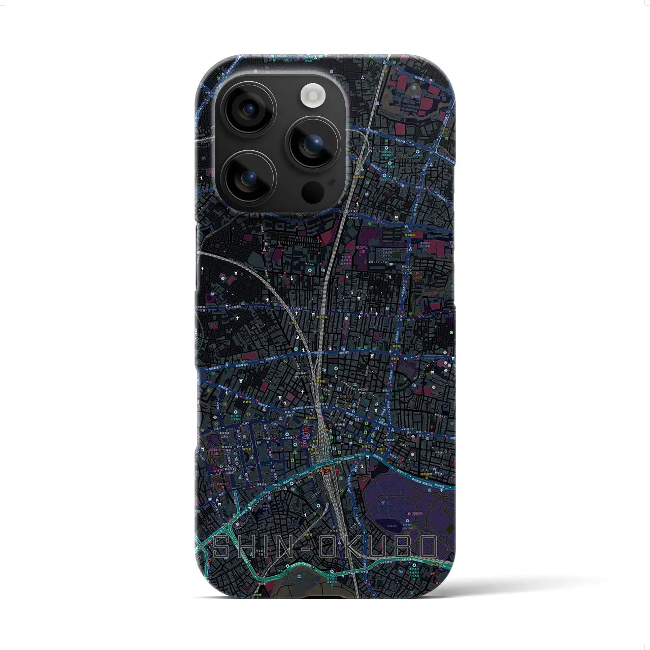 【新大久保(東京都)】地図柄iPhoneケース(バックカバータイプ)