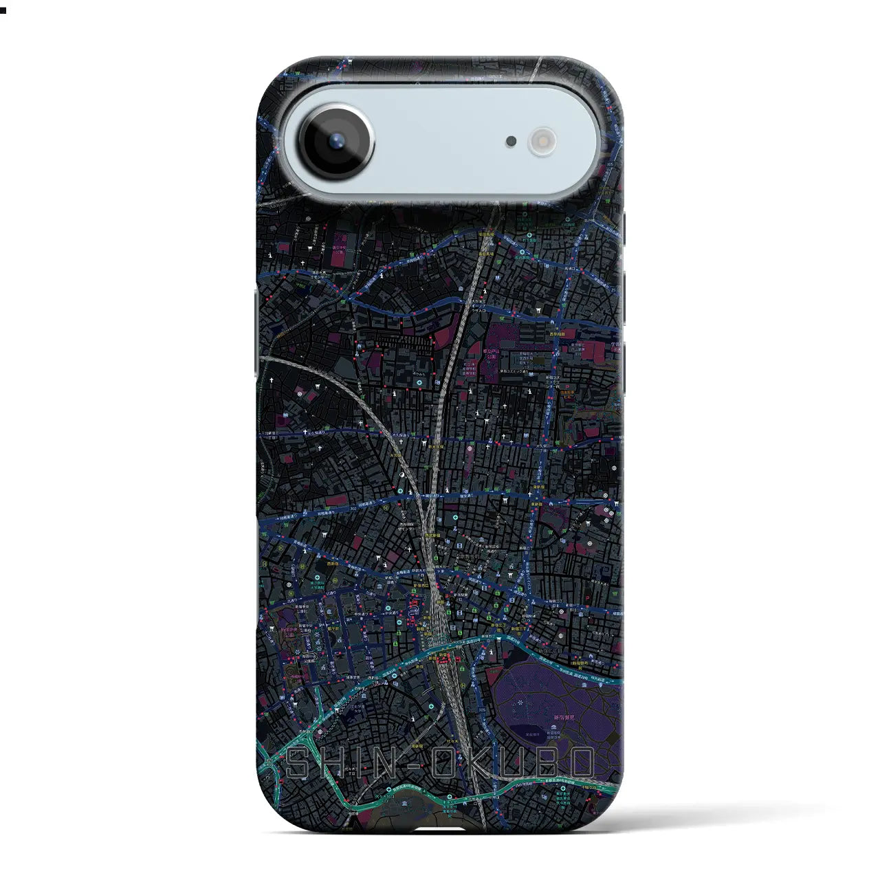 【新大久保(東京都)】地図柄iPhoneケース(バックカバータイプ)