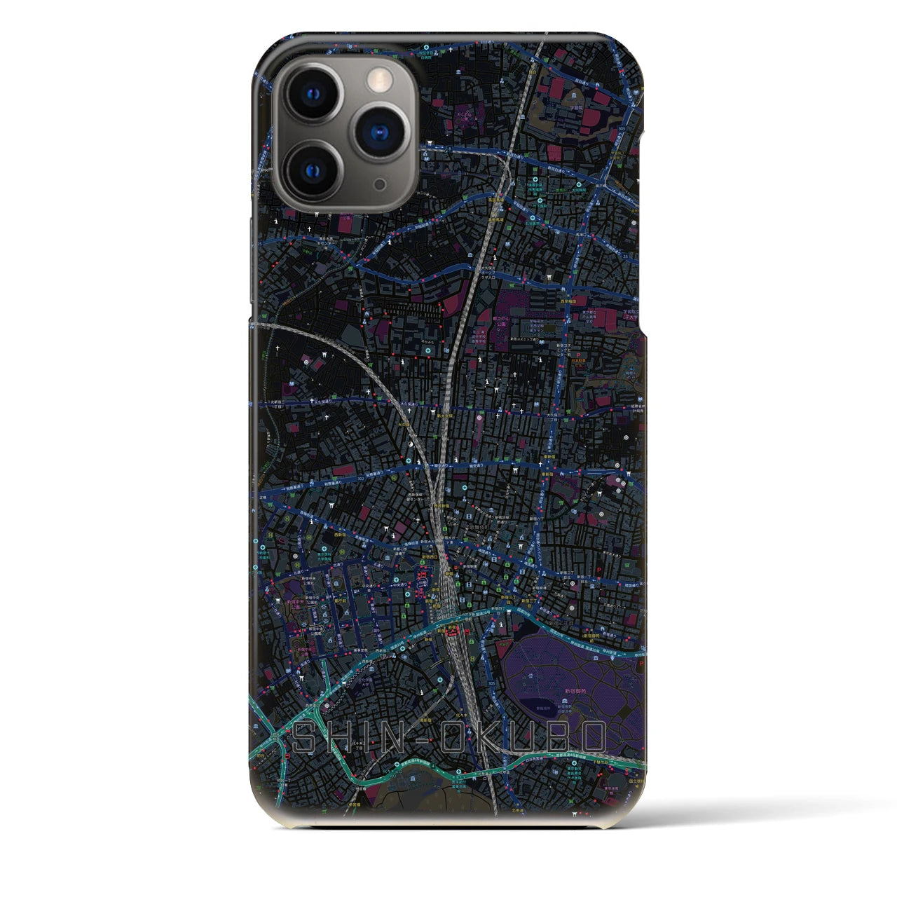 【新大久保(東京都)】地図柄iPhoneケース(バックカバータイプ)