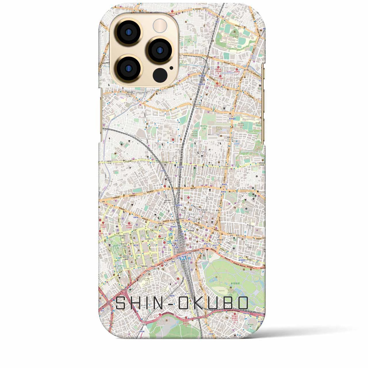 【新大久保(東京都)】地図柄iPhoneケース(バックカバータイプ)