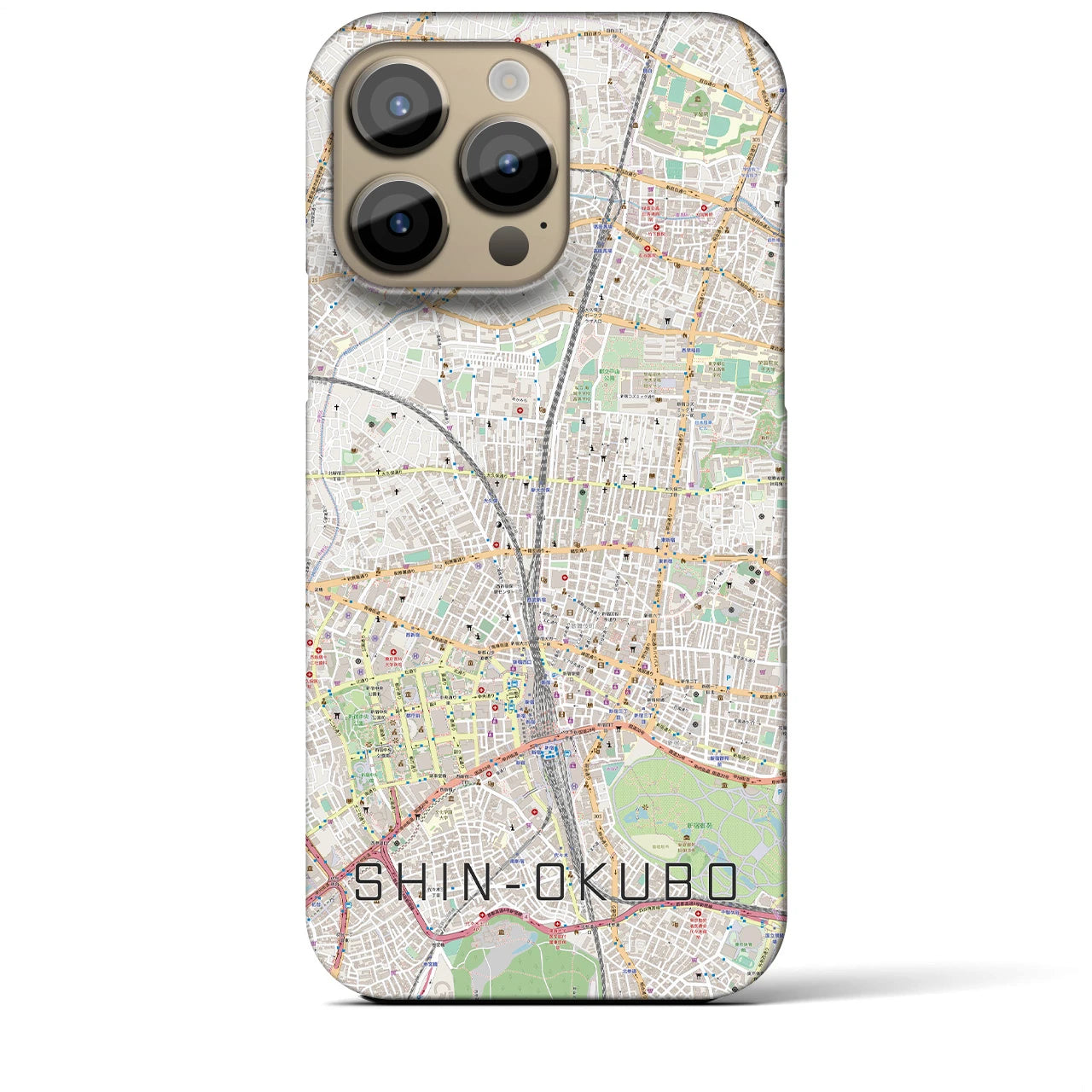 【新大久保(東京都)】地図柄iPhoneケース(バックカバータイプ)