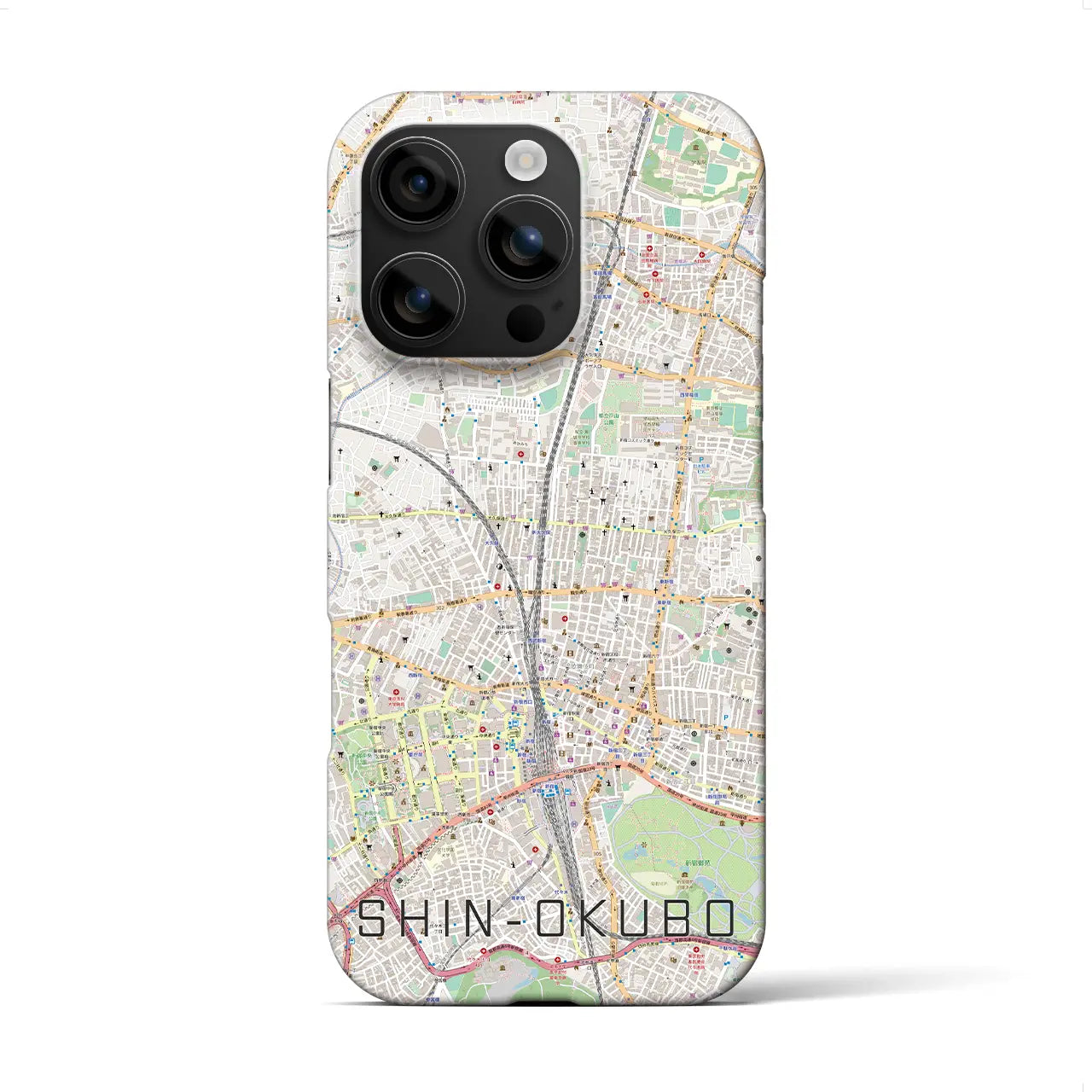 【新大久保(東京都)】地図柄iPhoneケース(バックカバータイプ)