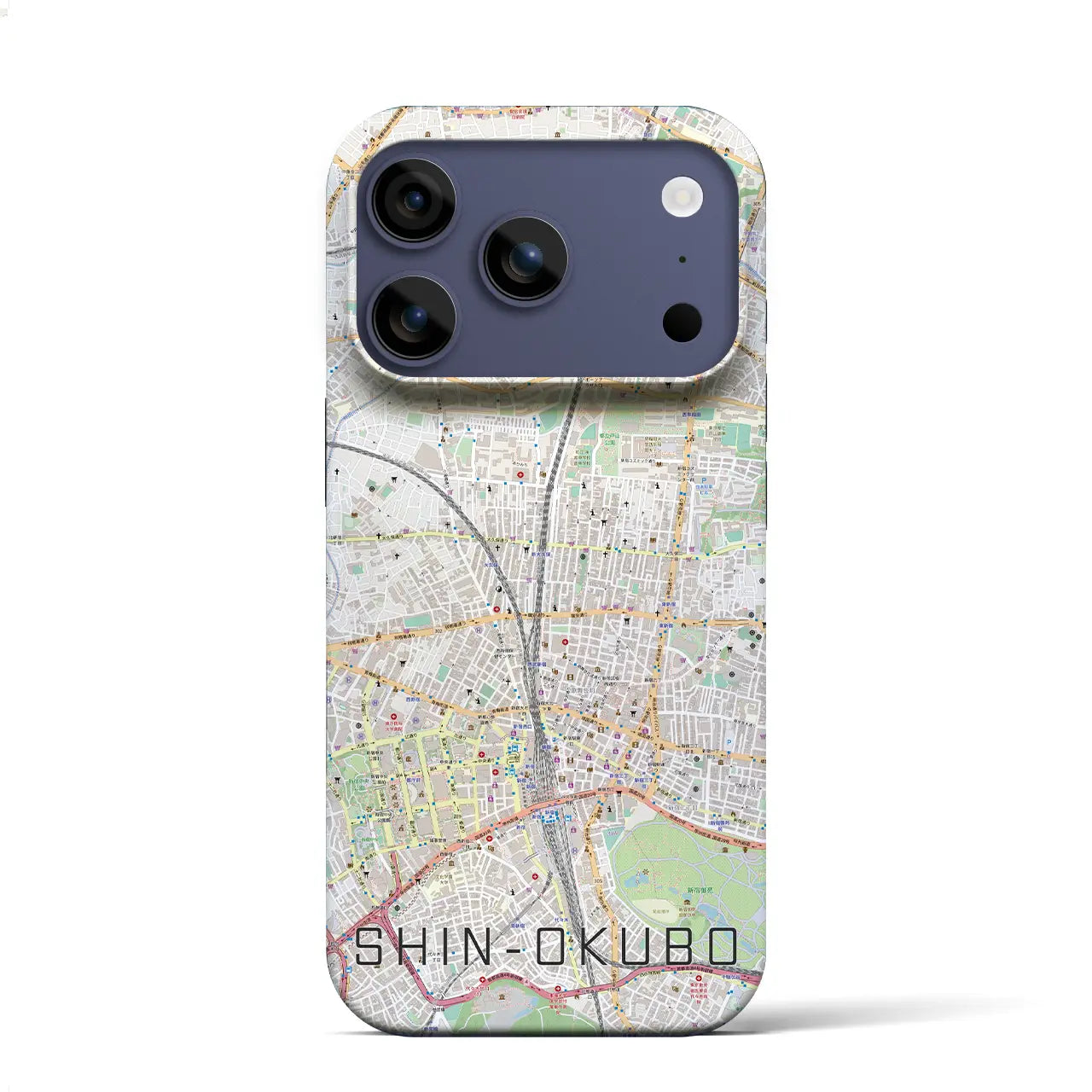 【新大久保(東京都)】地図柄iPhoneケース(バックカバータイプ)