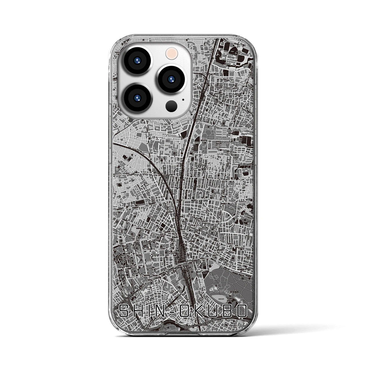 【新大久保(東京都)】地図柄iPhoneケース(クリアタイプ)
