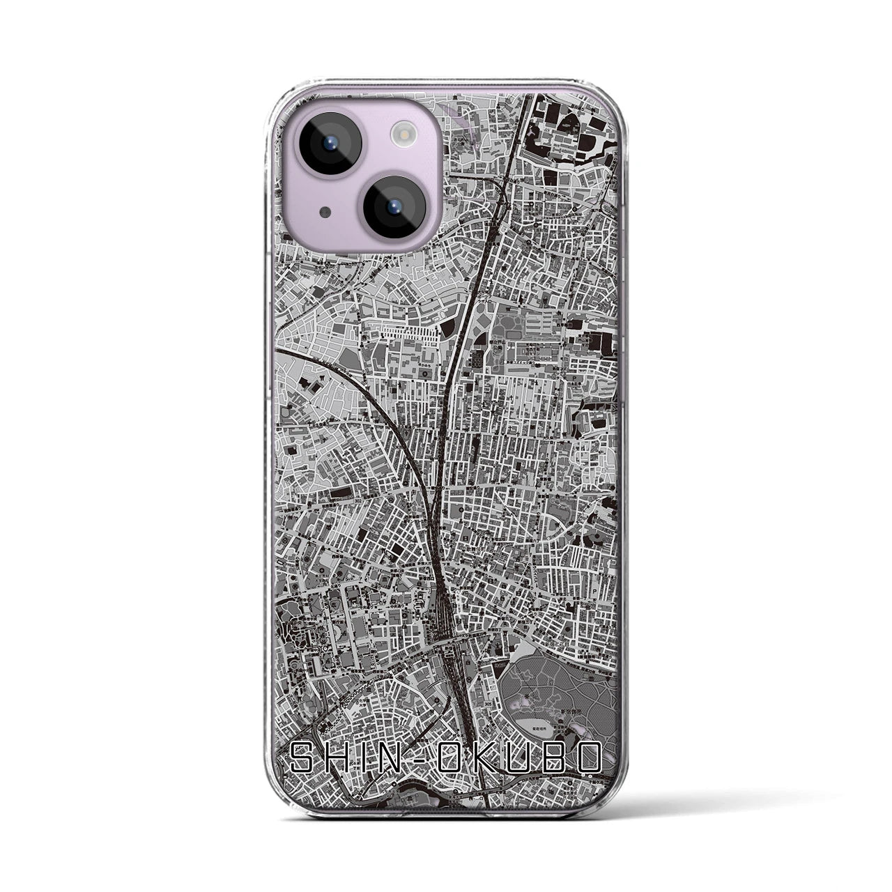 【新大久保(東京都)】地図柄iPhoneケース(クリアタイプ)