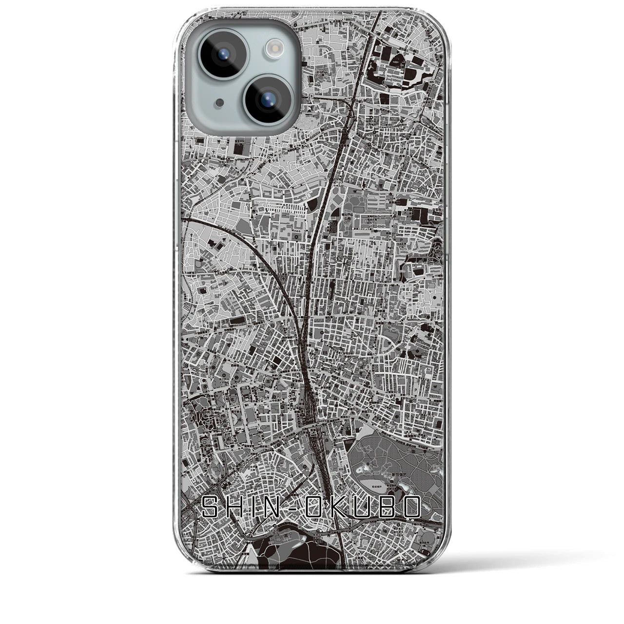 【新大久保(東京都)】地図柄iPhoneケース(クリアタイプ)